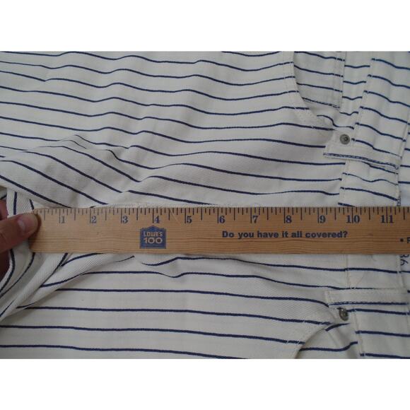 Womens Stradivarius Starter Flare Wide Leg Penstripe Pants Size 36x26 Baseball - Picture 4 of 11